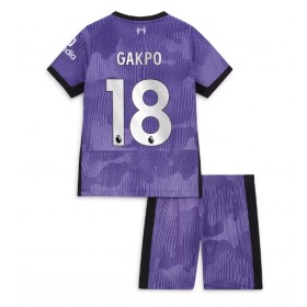 Liverpool Cody Gakpo #18 3rd Trikot 2023-24 Kurzarm (+ kurze hosen)